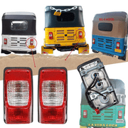 APSMOTIV Rear Lights Combination Light Assembly Tail Lights 12v Bulbs Compatible for Bajaj 2T and 4T auto Rickshaw Tuk Tuk light back lights