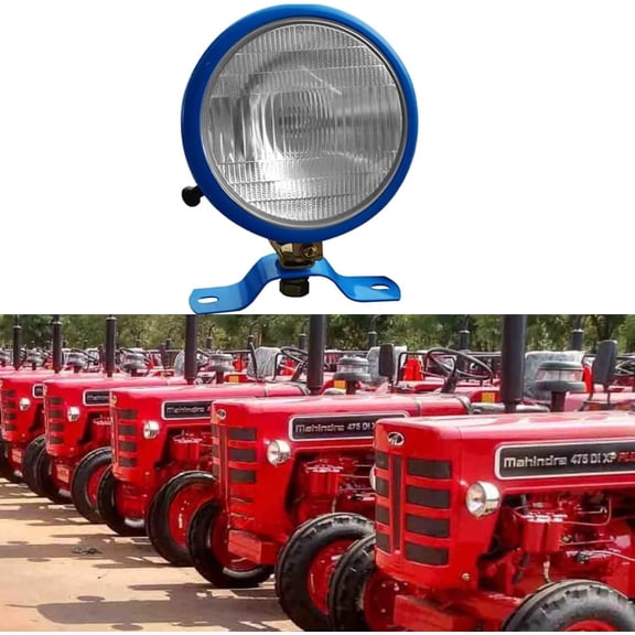 APSMOTIV Tractor Work Light for Truck Trailer Tractor Plough Lamp Assembly Enhance Visibility for 12v Bulbs Suitable for Mahindra Tractors Universal Fit Work Lamp Assembly Light Blue