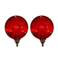 thumbnail image 1 of APSMOTIV Waterproof Round Red/Red Double Face Lights Assembly with 12v Bulbs Compatible for Truck Trailer SUV RV Fender Stop Turn Tail and Parking Light, Chrome Die Cast Housing, 1 of 5