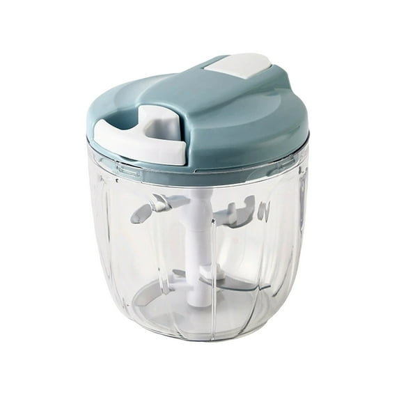 Manual food processor, vegetable shredder, portable manual cable garlic meat grinder, onion knife, suitable for vegetables, ginger, fruits, nuts, herbs, etc., 500ml