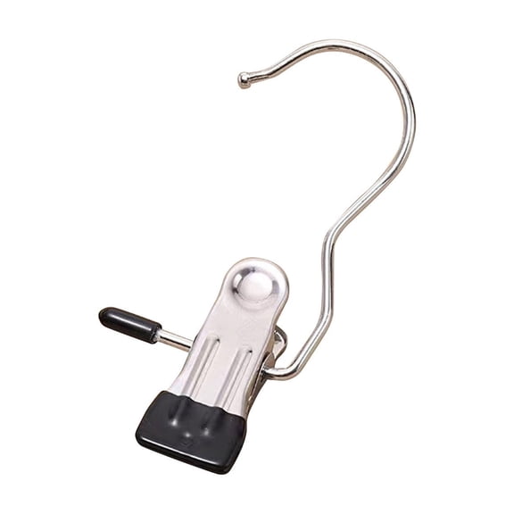10pcs Hook Clips，Clip Hooks for Hanging，Hanging Clips，Clip Hooks，Hooks with Clips，Stainless Steel Hook Clip, Plastic Dipped Hook Clip, Traceless Windproof Hook, Stainless Steel Rotatable Clothespin