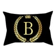 APSNB Pillow Cover Black and Gold Letter Pillowcase Sofa Cushion Cover