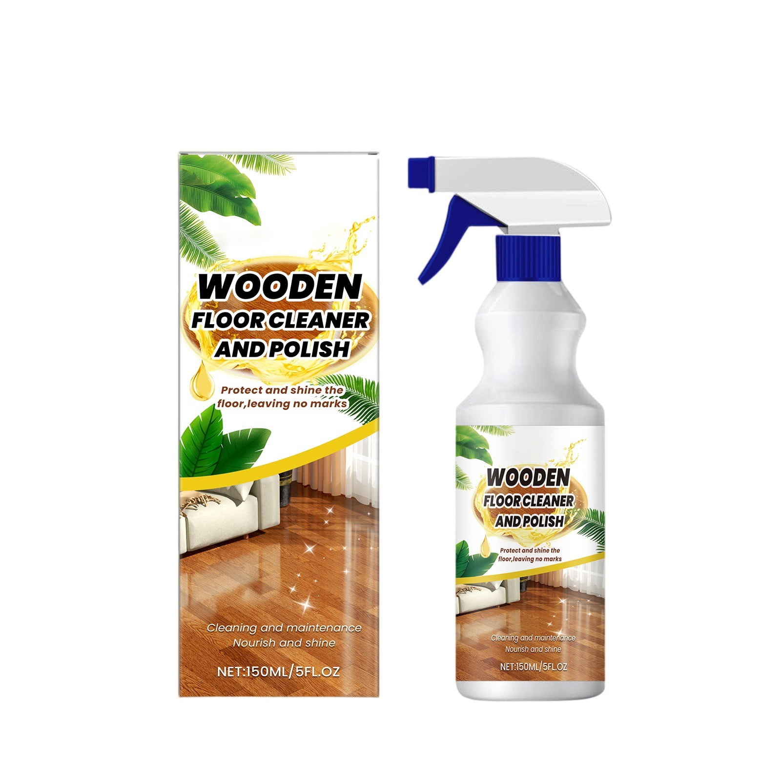 APSNB Wood Floor Care Oil, Two-in-one Cleaner And Polisher, Beeswax ...