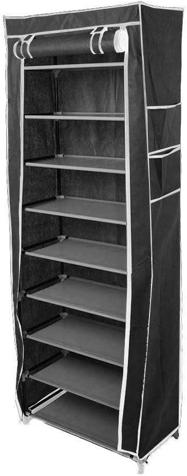 APSU 10-Tier Shoe Rack 30 Pairs Tower Closet Storage Cabinet Portable ...