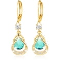 thumbnail image 1 of APSVO 18K Gold Plated Drop Earrings for Women Girls March Birthstone Earrings with Blue Aquamarine Birthday Valentines Day Jewelry Gifts Teen Her Mom Girlfriend Adults Wife Female Kids Age Ideas, 1 of 6