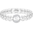thumbnail image 1 of APSVO 18K White Gold Plated Initial Charm Bracelets for Women Cubic Zirconia Watch Bangle Silver Letter S Chain Bracelet Birthday Graduation Jewelry Gifts Her Mom Girlfriend Teen Ideas, 1 of 6