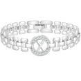 thumbnail image 1 of APSVO 18K White Gold Plated Initial Charm Bracelets for Women Cubic Zirconia Watch Bangle Silver Letter X Chain Bracelet Birthday Valentines Jewelry Gifts Her Lady Girlfriend Wife Adults Teen Ideas, 1 of 6