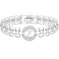 thumbnail image 1 of APSVO 18K White Gold Plated Initial Charm Bracelets for Women Cubic Zirconia Watch Bangle Silver Letter Z Chain Bracelet Birthday Graduation Jewelry Gifts Her Mom Girlfriend Teen Ideas, 1 of 6