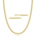 thumbnail image 1 of APSVO 18K Gold Plated Chains for Men Women 3mm/5mm/8mm Cuban Curb Link Necklace Birthday Graduation Fathers Day Jewelry Gifts Teen Dad Husband Boyfriend Him Adults Age Ideas 16/18/20/22/24/26/28 Inch, 1 of 8