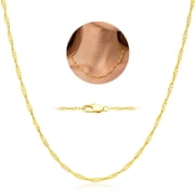 18K Gold Plated Chains for Women 2mm Cuban Necklace Fashion Accessories Birthday Christmas Jewelry Gifts Teen Girls Stocking Stuffers Kids Ideas Her Adults 16/18/20/22 Inch