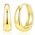 thumbnail image 1 of APSVO 18K Gold Plated Hoop Earrings for Women Chunky Hypoallergenic Post Earrings Birthday Graduation Wedding Prom Christmas Jewelry Gifts Teen Mom Her Wife Lady Adults Stocking Stuffers Ideas, 1 of 7