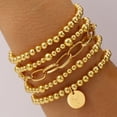 thumbnail image 1 of APSVO 18K Gold Plated Initial Beaded Bracelets for Women Charms Stackable Letter T Chain Bracelet Set Birthday Valentines Day Jewelry Gifts Teen Her Girlfriend Adults Wife Female Daughter Lady Ideas, 1 of 6