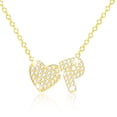 thumbnail image 1 of APSVO 18K Gold Plated Love Heart Initial Necklaces for Women Girls CZ Letter P Pendant Chain Birthday Graduation Jewelry Gifts Teen Her Mom Girlfriend Wife Female Daughter Kids Age Ideas, 1 of 7