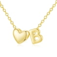 thumbnail image 1 of APSVO 18K Gold Plated Love Heart Initial Necklaces for Women Girls Letter B Pendant Chain Birthday Graduation Jewelry Gifts Teen Mom Her Wife Kids Female Lady Daughter Age Ideas, 1 of 6
