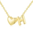 thumbnail image 1 of APSVO 18K Gold Plated Love Heart Initial Necklaces for Women Girls Letter H Pendant Chain Birthday Graduation Jewelry Gifts Teen Mom Her Wife Kids Female Lady Daughter Age Ideas, 1 of 6