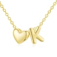 thumbnail image 1 of APSVO 18K Gold Plated Love Heart Initial Necklaces for Women Girls Letter K Pendant Chain Birthday Graduation Jewelry Gifts Teen Mom Her Wife Kids Female Lady Daughter Age Ideas, 1 of 6