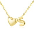 thumbnail image 1 of APSVO 18K Gold Plated Love Heart Initial Necklaces for Women Girls Letter S Pendant Chain Birthday Graduation Jewelry Gifts Teen Mom Her Wife Kids Female Lady Daughter Age Ideas, 1 of 6