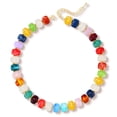 thumbnail image 1 of APSVO 18K Gold Plated Rainbow Chunky Beaded Necklaces for Women Boho Choker Chain Fashion Statement Accessories Prom Wedding Birthday Summer Jewelry Gifts Mom Girlfriend Adults Lady Wife Teen Her, 1 of 7