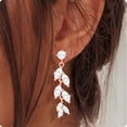 thumbnail image 1 of APSVO 18K Rose Gold Plated Drop Earrings for Women CZ Lightweight Hypoallergenic Post Dangle Earrings Prom Wedding Birthday Graduation Jewelry Gifts Teen Mom Bride Bridesmaid Girlfriend Wife, 1 of 7
