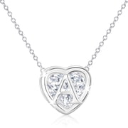 APSVO 925 Silver Plated Love Heart Initial Necklaces for Women CZ Letter A Pendant Chain Birthday Christmas Jewelry Gifts Teen Girls Stocking Stuffers Kids Age