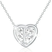 APSVO 925 Silver Plated Love Heart Initial Necklaces for Women CZ Letter F Pendant Chain Birthday Christmas Jewelry Gifts Teen Girls Stocking Stuffers Kids Age