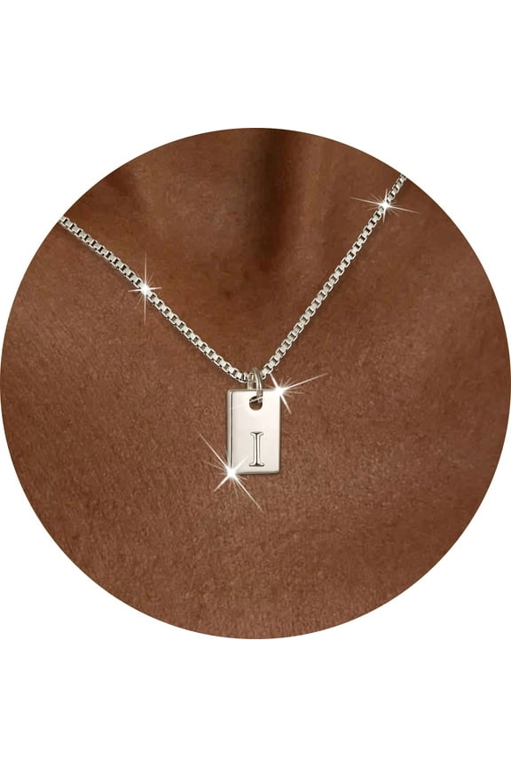 S925 Sterling Silver Initial I Necklaces for Girls Ideas Birthday Valentines Day Jewelry Gifts for 6 7 8 9 10 11 12 13 14 15 16 17 Year Old Age Girls Teen Tween Preteen Kids