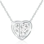 S925 Sterling Silver Plated Love Heart Initial Necklaces for Women Girls CZ Letter L Pendant Chain Birthday Birthday Graduation Jewelry Gifts Teen Her Mom Wife 