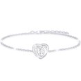 thumbnail image 1 of APSVO 18K White Gold Plated Love Heart Initial Bracelets for Women Girls CZ S925 Sterling Silver Letter O Bracelet Birthday Valentines Day Jewelry Gifts Teen Her Mom Wife Lady Adults Kids Age Ideas, 1 of 6