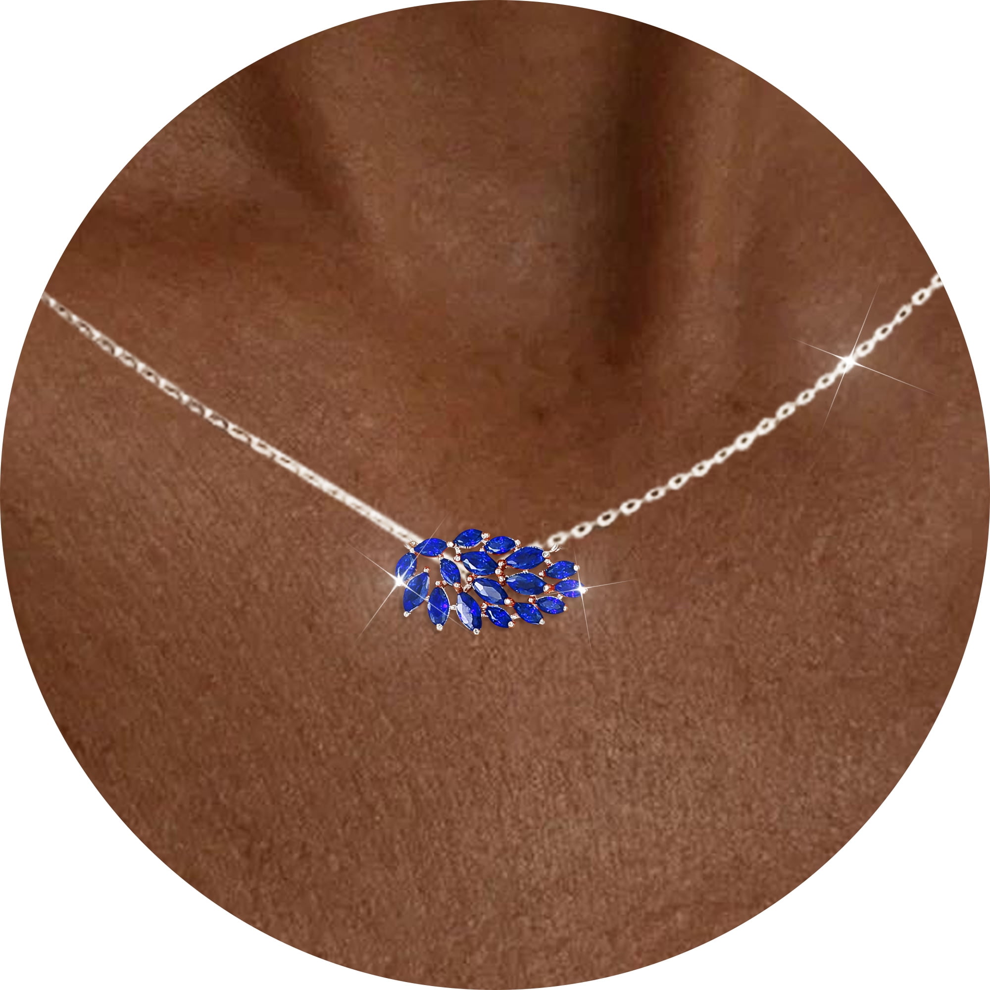 Jewlpire Infinity Heart Birthstone Necklace - 925 Sterling Silver/Rose Gold With Zirconia, 17.5+2.5" Chain
