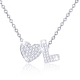 thumbnail image 1 of APSVO S925 Sterling Silver Plated Love Heart Initial Necklaces for Women Girls CZ Letter L Pendant Chain Birthday Graduation Jewelry Gifts Teen Her Mom Girlfriend Wife Kids Age Ideas, 1 of 7