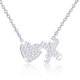thumbnail image 1 of APSVO S925 Sterling Silver Plated Love Heart Initial Necklaces for Women Girls CZ Letter X Pendant Chain Birthday Graduation Jewelry Gifts Teen Her Mom Girlfriend Wife Kids Age Ideas, 1 of 7