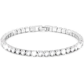 APSVO S925 Sterling Silver Plated Tennis Bracelets for Women Girls CZ April Birthstone Bracelets with Crystal Birthday Graduation Mothers Day Jewelry Gifts Teen Her Mom Adult Kids Ideas