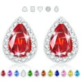 thumbnail image 1 of APSVO Teardrop Stud Earrings for Women Girls Post CZ S925 Sterling Silver January Birthstone Earrings with Red Garnet Birthday Valentines Day Jewelry Gifts Teen Girlfriend Wife Her Kids Age Ideas, 1 of 8