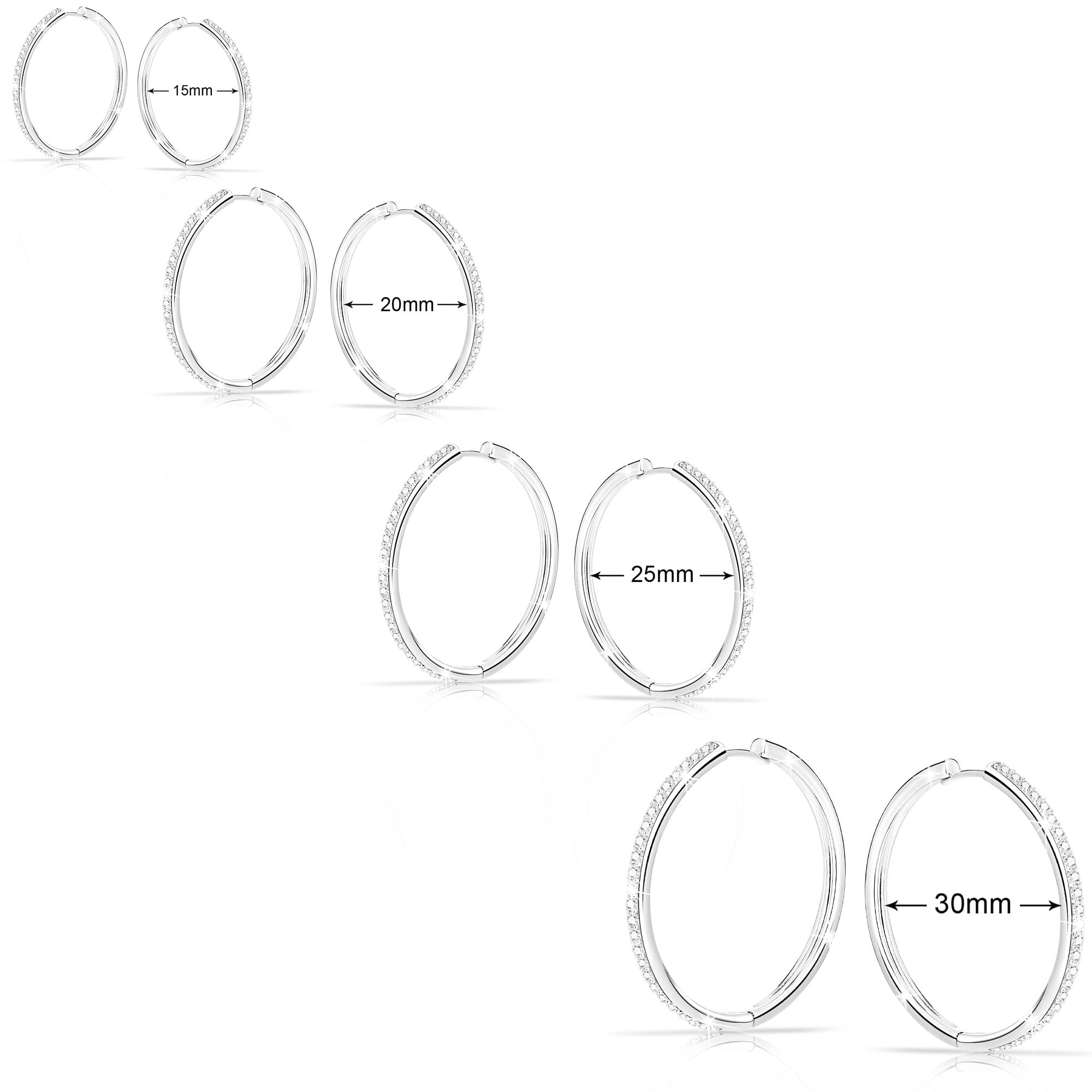 Rfirady 4-Pair Gold Hoop Earrings Set - 18K Gold Plated, Hypoallergenic, Chunky Styles - View #3