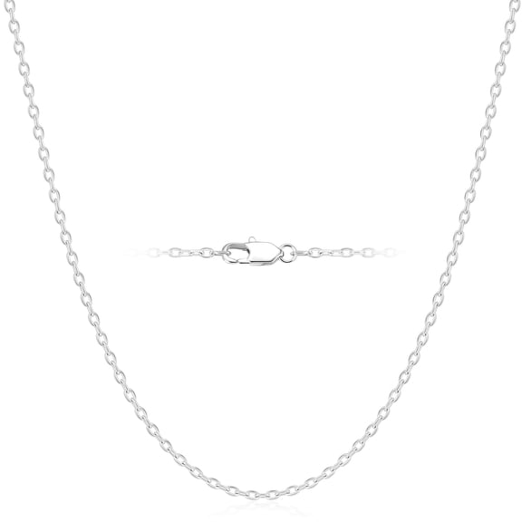 APSVO 925 Silver Plated Chains for Women 1mm/1.5mm/2mm Cable Link Necklace Birthday Christmas Jewelry Gifts Teen Girls Stocking Stuffers Kids Ideas 16/18/20/22 Inch