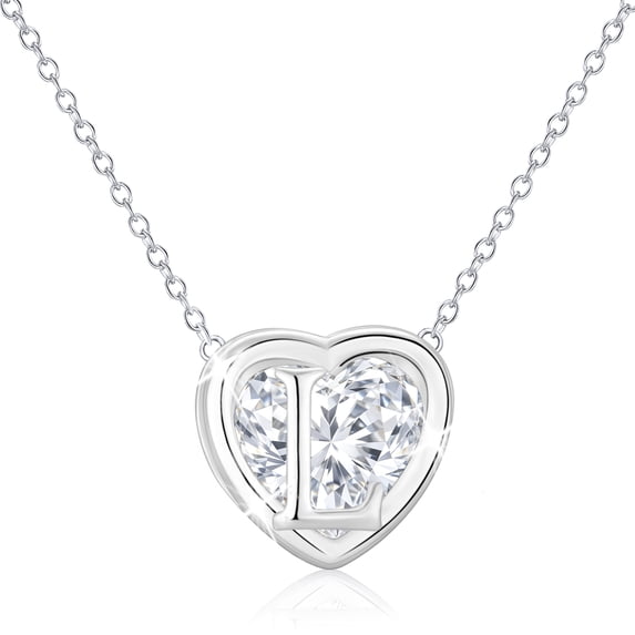 APSVO 925 Silver Plated Love Heart Initial Necklaces for Women CZ Letter L Pendant Chain Birthday Christmas Jewelry Gifts Teen Girls Stocking Stuffers Kids Age