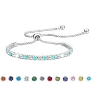 Birthday Christmas Jewelry Gifts for Women Teen Girls Stocking Stuffers Kids 925 Silver Plated December Birthstone Tennis Bracelets with Blue Tanzanite Ideas