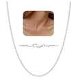 thumbnail image 1 of APSVO Birthday Christmas Jewelry Gifts for Women Adults Stocking Stuffers 925 Silver Plated Chains 1.5mm/2mm Non-tarnish Rope Necklace Fashion Stuff Accessories Ideas 14/16/18/20/22/24 Inch, 1 of 6