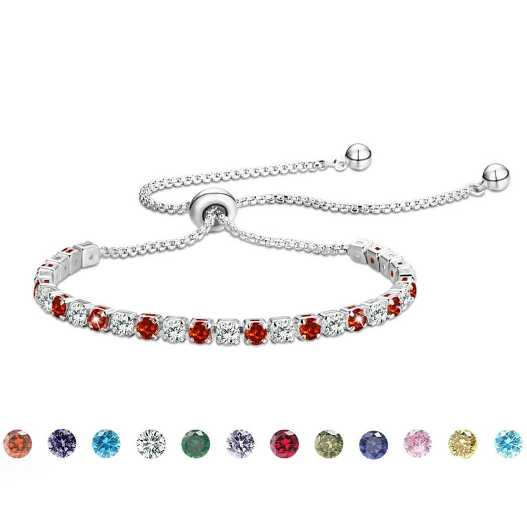 January Birthday Charm Red Cubic Zirconia Sterling Silver January Birthday Charm Red Cubic Zirconia Sterling Silver