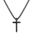 APSVO Black Cross Necklaces for Men Women 316L Stainless Steel Cross ...