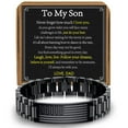 thumbnail image 1 of APSVO Black American Flag Watch Link Bracelets for Men Boys to My Son Gifts from Dad Birthday Graduation Fathers Day Jewelry Gifts Teen Tween Preteen Son Teenage Adults Kids Age, 1 of 6