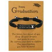 APSVO 2026 Graduation Gifts for Him Inspirational Graduates Braided Bracelet Class Of 2026 High School College Graduation Gifts for Teen Teenage Men