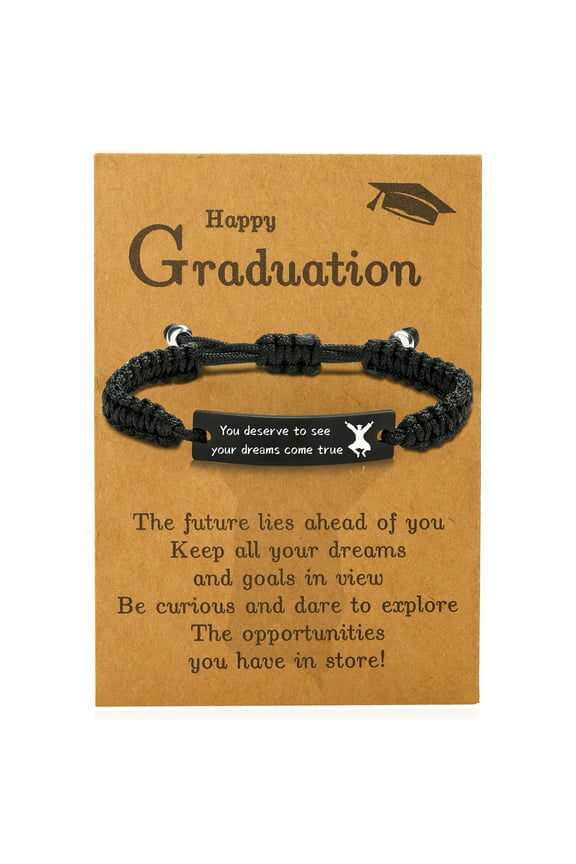 2025 Graduation Gifts for Him Inspirational Graduates Braided Bracelet Class Of 2025 High School College Graduation Gifts for Teen Teenage Men