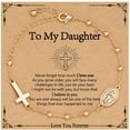 thumbnail image 1 of APSVO Catholic Confirmation First Communion Gifts for Daughter Teen Girls Kids Tween Preteen Gold Rosary Beads Virgin Mary Cross Charm Bracelet Religious Baptism Jewelry Gifts for Teenage Girls, 1 of 6