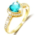 thumbnail image 1 of APSVO 18K Gold Plated Love Heart Rings for Women Girls CZ December Birthstone Ring with Blue Tanzanite Eternity Promise Band Wedding Birthday Graduation Prom Jewelry Gifts Teen Mom Kids, 1 of 9