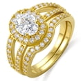 thumbnail image 1 of APSVO 18K Gold Plated Oval Wedding Rings for Women Stackable CZ Non Tarnish Thumb Eternity Promise Band Engagement Rings Set Birthday Mothers Day Jewelry Gifts Her Mom Wife Girlfriend Adults Ideas, 1 of 7