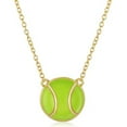 thumbnail image 1 of APSVO 18K Gold Plated Tennis Themed Necklaces for Women Girls Stuff Accessories Pendant Birthday Age Graduation Mother's Day Jewelry Gifts Ideas Kids Teen Mom Team Game Day Sports Athlete, 1 of 7