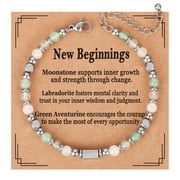 Natural Healing Crystal Bracelets for Women Retirement New Beginnings Inspirational Farewell Leaving Housewarming Going Away Divorce Birthday Graduation Jewelry