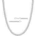 thumbnail image 1 of APSVO S925 Sterling Silver Plated Chains for Men Women 3mm/5mm/8mm Cuban Necklace Birthday Graduation Fathers Day Jewelry Gifts Teen Dad Husband Boyfriend Him Adults Ideas 16/18/20/22/24/26/28 Inch, 1 of 6