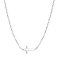 thumbnail image 1 of APSVO S925 Sterling Silver Plated Cross Necklaces for Women Girls Cross Pendant Chain Catholic Religious Christian Birthday Graduation Jewelry Gifts Teen Her Adults Mom Wife Daughter Kids Age Ideas, 1 of 6